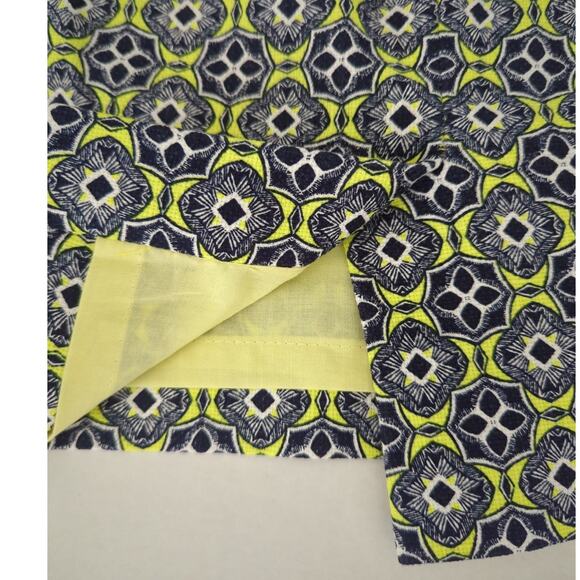 J.Crew Pencil Skirt Black Yellow White Geometric Print Lined Juniors Size 00 - Picture 9 of 11